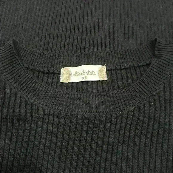 Altar’d state knitted black short sleeve fitted T-shirt - Picture 3 of 3